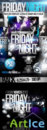 Friday Nights Party Flyer/Poster PSD Template