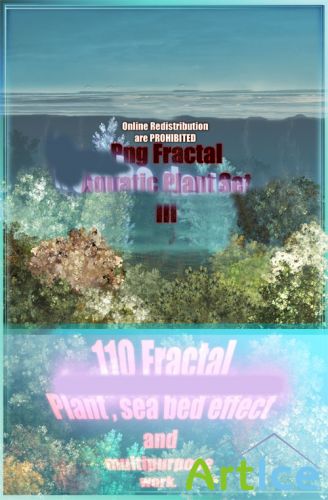 Fractal Aqua PNG Cliparts
