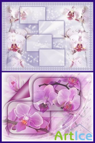 Floral Romance Orchids PSD Template