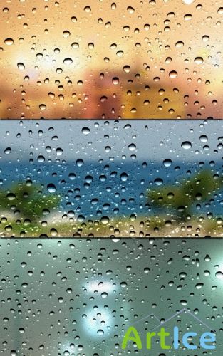 Water Drops Backgrounds PSD Template