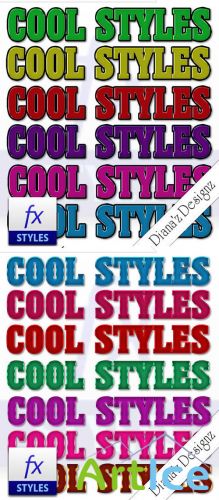 Color Text Photoshop Styles #2