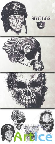 WeGraphics - Highly detailed skulls vol. 2