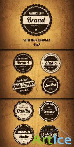 WeGraphics - Vintage Vector Badges Vol. 2
