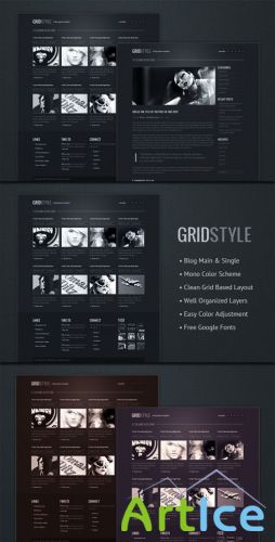 WeGraphics - Grid Style Blog PSD Templates