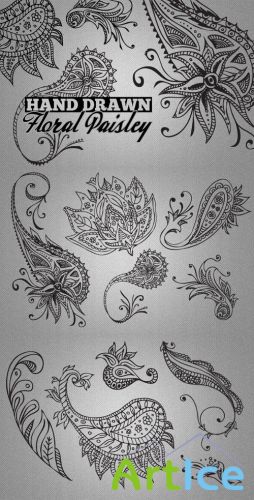 WeGraphics - Hand Drawn Paisley Patterns Vol2
