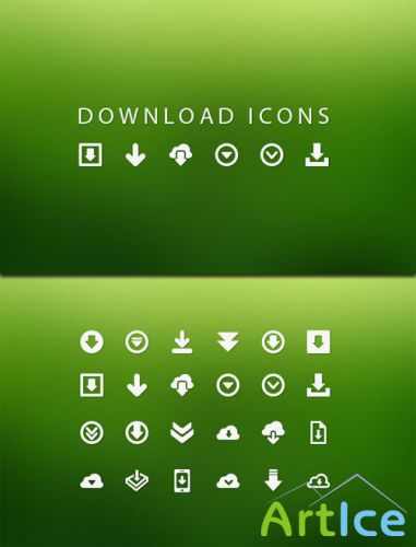 WeGraphics - 24 Vector Download Icons