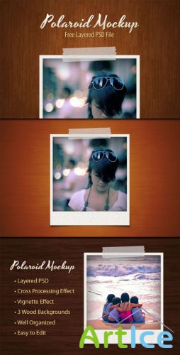 WeGraphics - Polaroid PSD Mockup