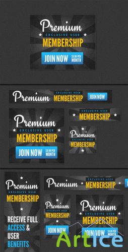 WeGraphics - Premium Membership  Web Banners PSD Collection