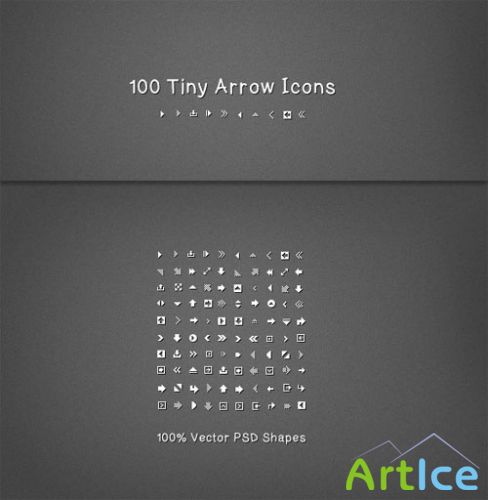 WeGraphics - 100 Tiny Vector Arrow Icons