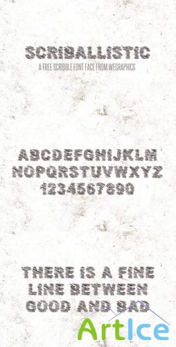 WeGraphics - Scriballistic  A Free Scribbled Font Face