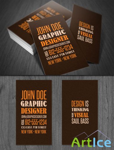 WeGraphics - Stylish Type Business Card Template