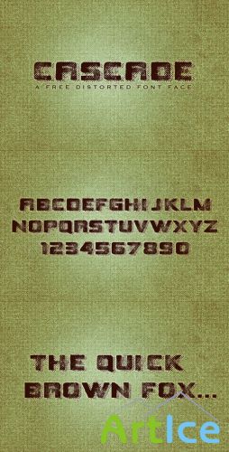 WeGraphics - Cascade  A Free Grunge Font Face