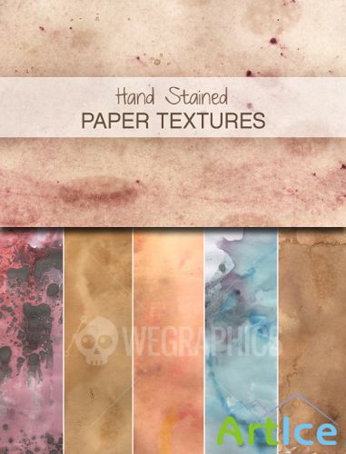 WeGraphics - Hand-Stained Paper Textures