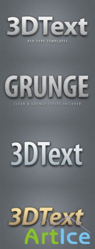 WeGraphics - 3D Text Style Template