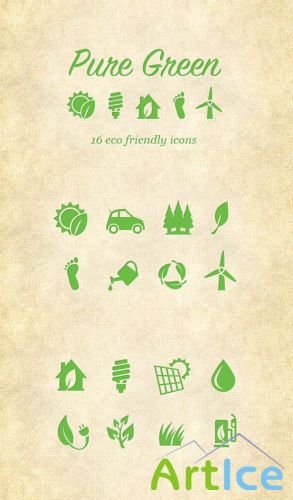 WeGraphics - Pure Green Eco Friendly Icons