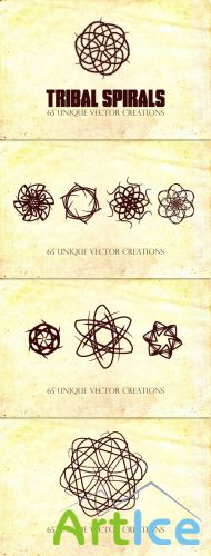 WeGraphics - Tribal Spirals  65 Vector Creations