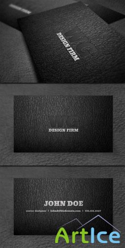 WeGraphics - Black Minimal Style Business Card Template