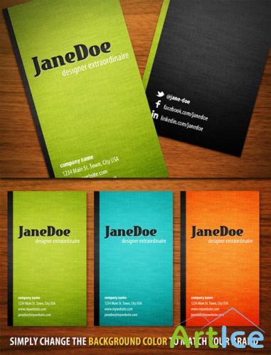 WeGraphics - Book Cover Business Card Template