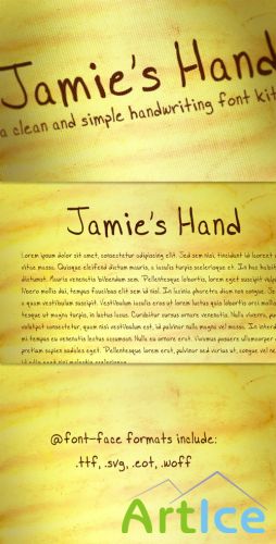 WeGraphics - Jamies Hand Font Kit