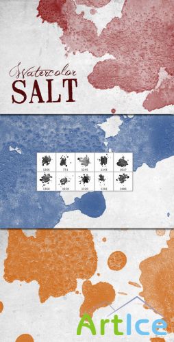 WeGraphics - Watercolor and Salt Photoshop Brush Set