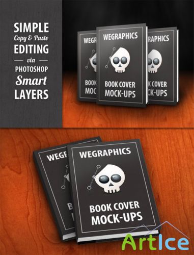WeGraphics - Book Cover Mock-Ups Vol 1