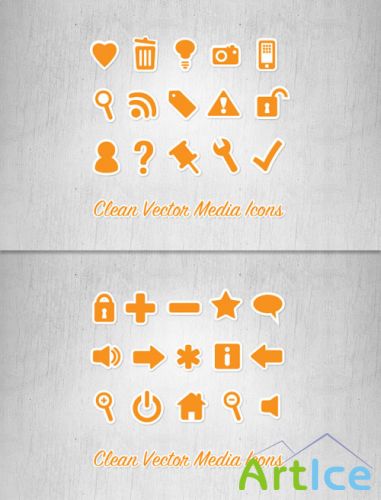 WeGraphics - Clean Vector Media Icons