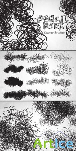 WeGraphics - Pencil Mark Illustrator Scatter Brushes