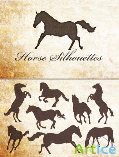 WeGraphics - Vector Horse Silhouettes