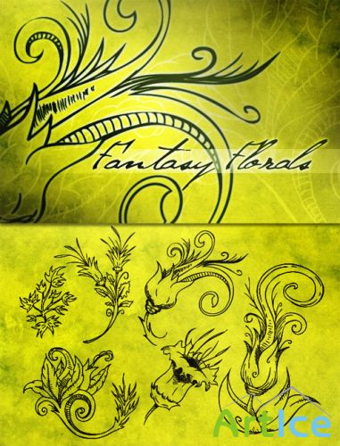 WeGraphics - Fantasy Floral Vector Set