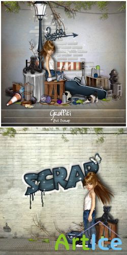 Scrap Set - Graffiti PNG and JPG Files