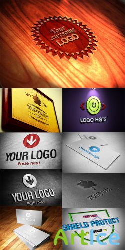 9 Logo and Business Cards Mock-up Templates