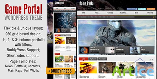 ThemeForest - Game Portal v1.0 - WordPress & BuddyPress Theme