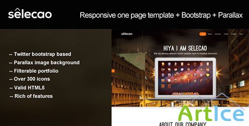 ThemeForest - Selecao - bootstrap parallax one page template