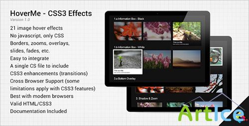 CodeCanyon - HoverMe - Collection of CSS3 Hover Effects - Retail