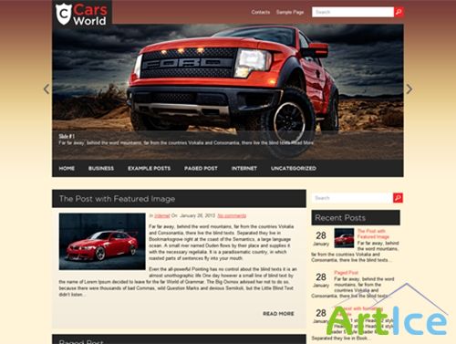 CarsWorld - WordPress Theme