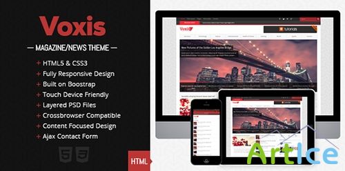 ThemeForest - Voxis - Responsive Magazine / News HTML template