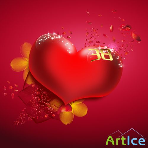 PSD Source - Heart Background