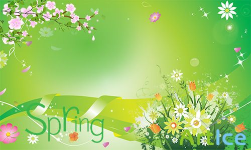 PSD Source - Spring 2013 Green Style Background 2