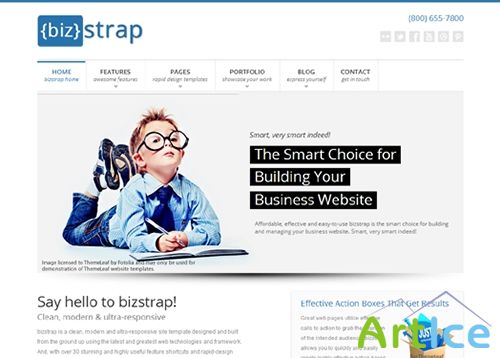 bizStrap - Clean & Modern Business Theme