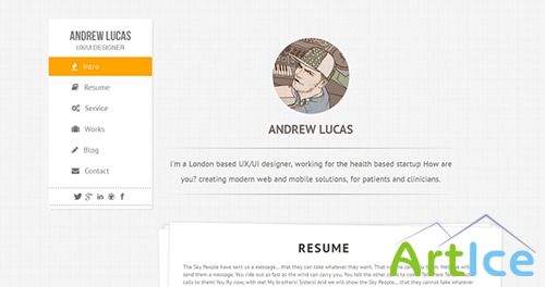 ThemeForest - Lucas - Onepage Personal Resume/Portfolio Template