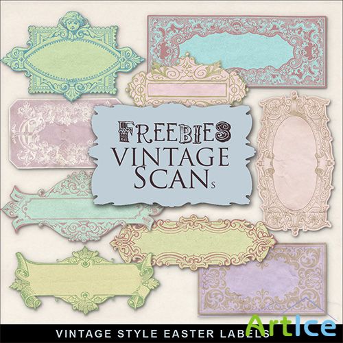 Scrap-kit - Vintage Easter Labels 2013