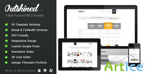 ThemeForest - Outshined - Responsive HTML5 Template (Yellow Skin)