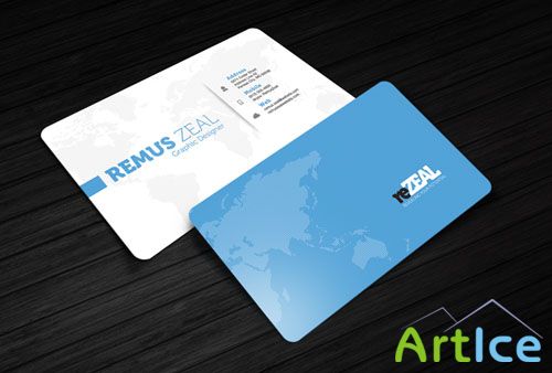 reZEAL Business Card PSD Template