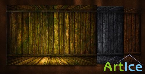 Wooden Stage PSD Backgrounds
