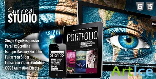 ThemeForest - Surreal - Responsive Parallax One Page HTML5 - RIP