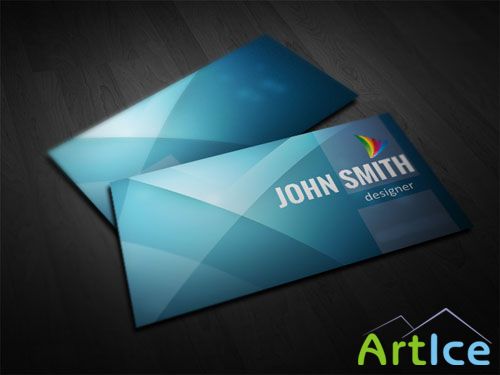 Blue Business Card PSD Template