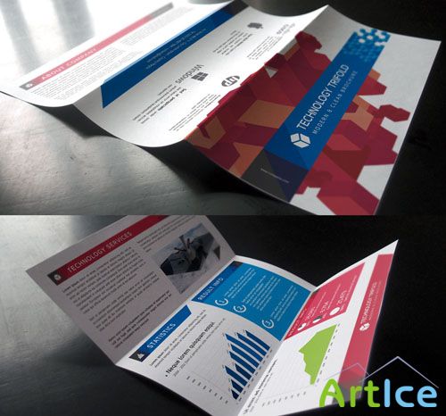 Pixeden - Technology Tri Fold Brochure