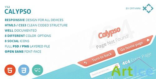 ThemeForest - Calpyso - Responsive HTML Error Page - RIP