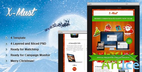 ThemeForest - X-Must - Christmas E-Mail Templates - RIP