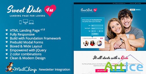 ThemeForest - Sweet Date - Premium Landing Page for Lovers - RIP